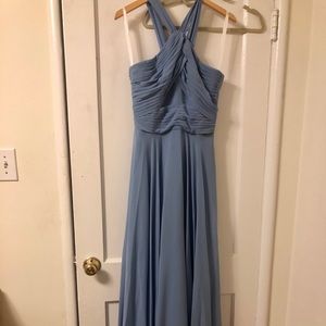 Steel Blue Chiffon flowy dress